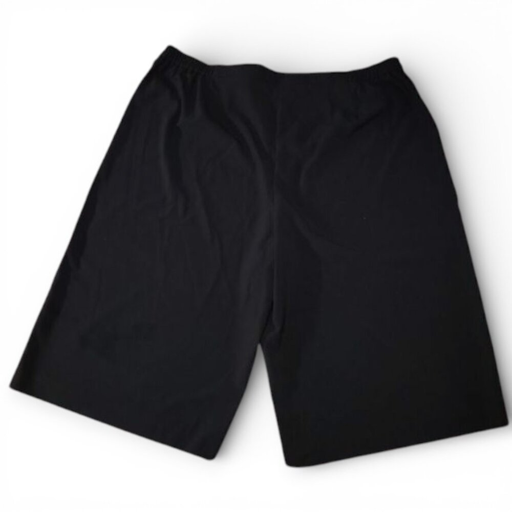 Maggie Barnes Black Dress Shorts 26W Petite Elastic Waist Stretch Plus Size